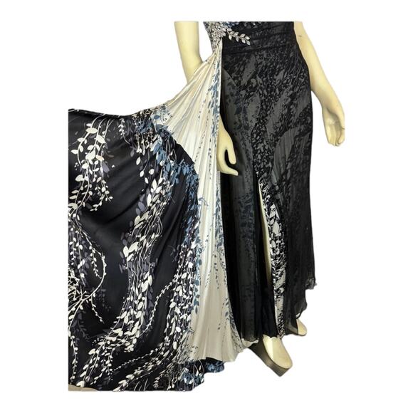 TERANI sweetheart strapless silk gown formal beads & jewels size 8 - Picture 5 of 15